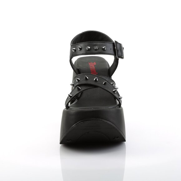 Demonia Dynamite 02 Black Studded Platform Sandal - Picture 2 of 5
